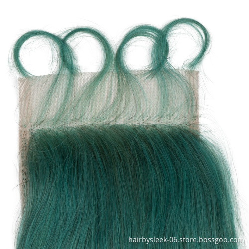 Rebecca Fashion new Green color hair straight weave 8 to 28inches raw brazilian hair bundles wholesale human hair extension